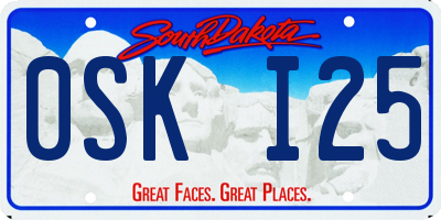 SD license plate 0SKI25