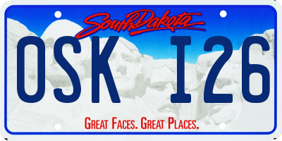 SD license plate 0SKI26