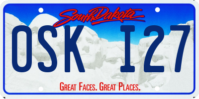 SD license plate 0SKI27