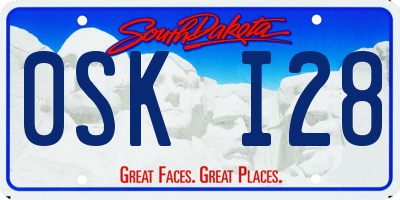 SD license plate 0SKI28