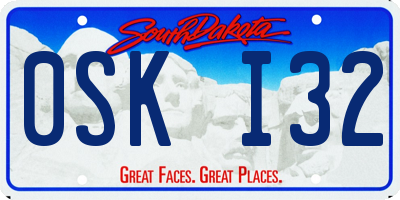 SD license plate 0SKI32