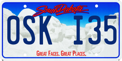 SD license plate 0SKI35