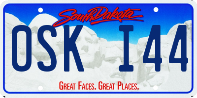 SD license plate 0SKI44