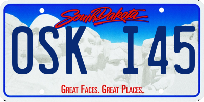SD license plate 0SKI45