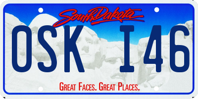 SD license plate 0SKI46