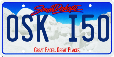 SD license plate 0SKI50