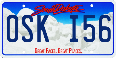 SD license plate 0SKI56