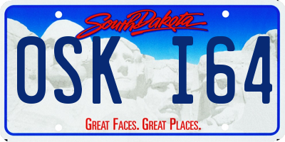 SD license plate 0SKI64