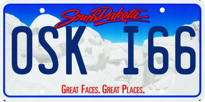 SD license plate 0SKI66