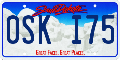 SD license plate 0SKI75