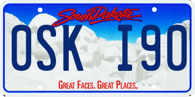 SD license plate 0SKI90
