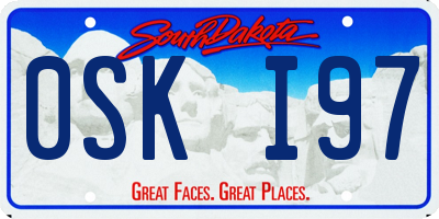SD license plate 0SKI97