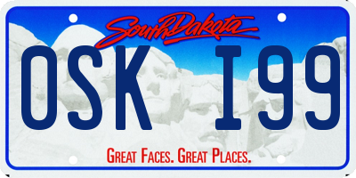 SD license plate 0SKI99