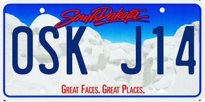 SD license plate 0SKJ14