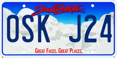 SD license plate 0SKJ24
