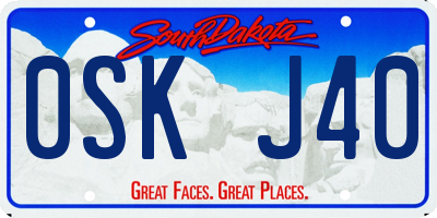 SD license plate 0SKJ40