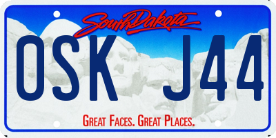 SD license plate 0SKJ44