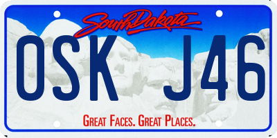 SD license plate 0SKJ46