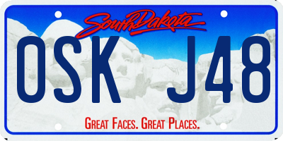 SD license plate 0SKJ48