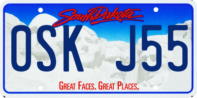 SD license plate 0SKJ55