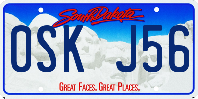 SD license plate 0SKJ56