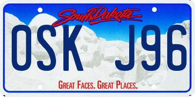 SD license plate 0SKJ96