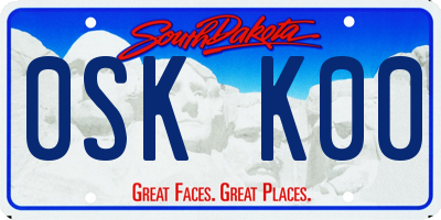 SD license plate 0SKK00