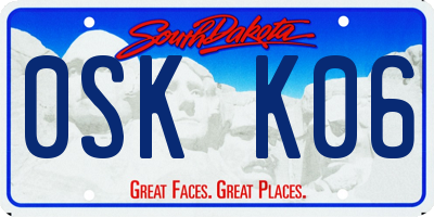 SD license plate 0SKK06