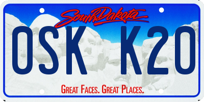 SD license plate 0SKK20