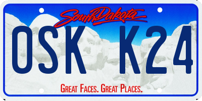 SD license plate 0SKK24