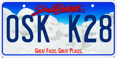 SD license plate 0SKK28