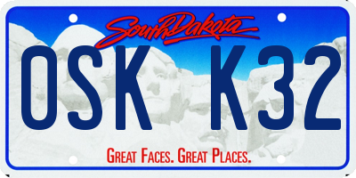 SD license plate 0SKK32