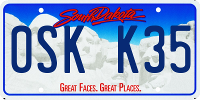 SD license plate 0SKK35