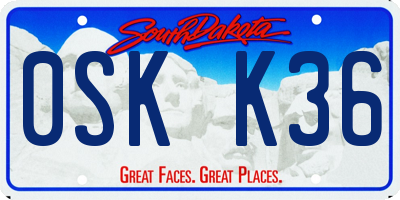 SD license plate 0SKK36