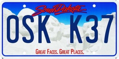 SD license plate 0SKK37