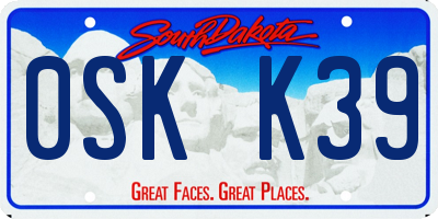 SD license plate 0SKK39