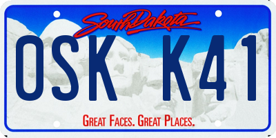 SD license plate 0SKK41