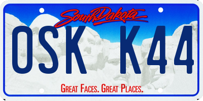 SD license plate 0SKK44
