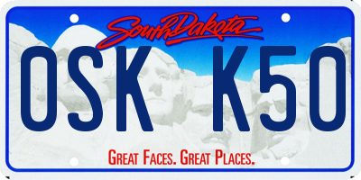 SD license plate 0SKK50