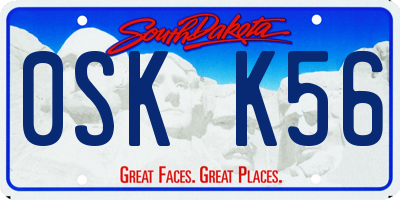 SD license plate 0SKK56