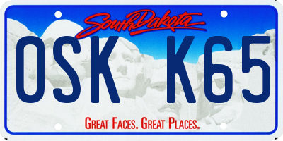 SD license plate 0SKK65