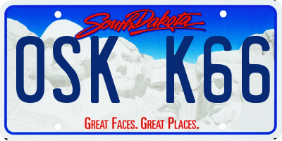 SD license plate 0SKK66
