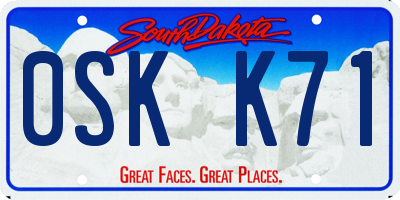 SD license plate 0SKK71