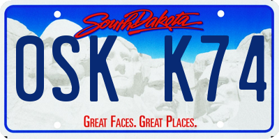 SD license plate 0SKK74