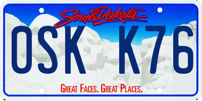SD license plate 0SKK76