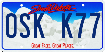 SD license plate 0SKK77