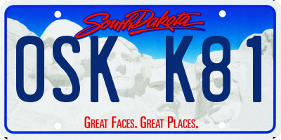 SD license plate 0SKK81
