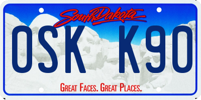 SD license plate 0SKK90