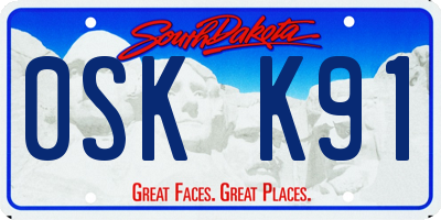 SD license plate 0SKK91