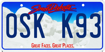 SD license plate 0SKK93